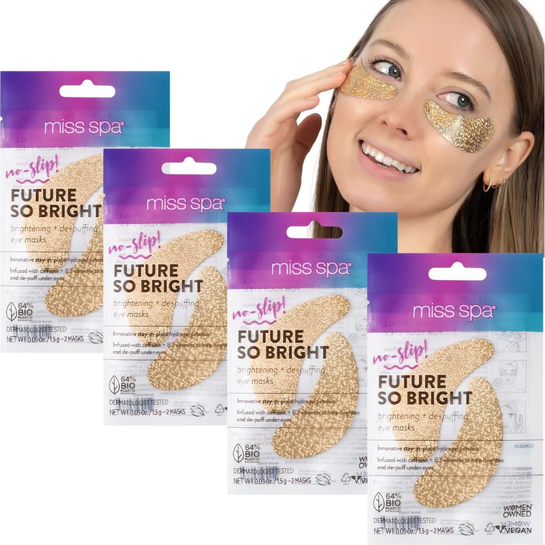 Parches para Ojos Miss Spa Hidratantes con Cafeína y B3 - 4 pares