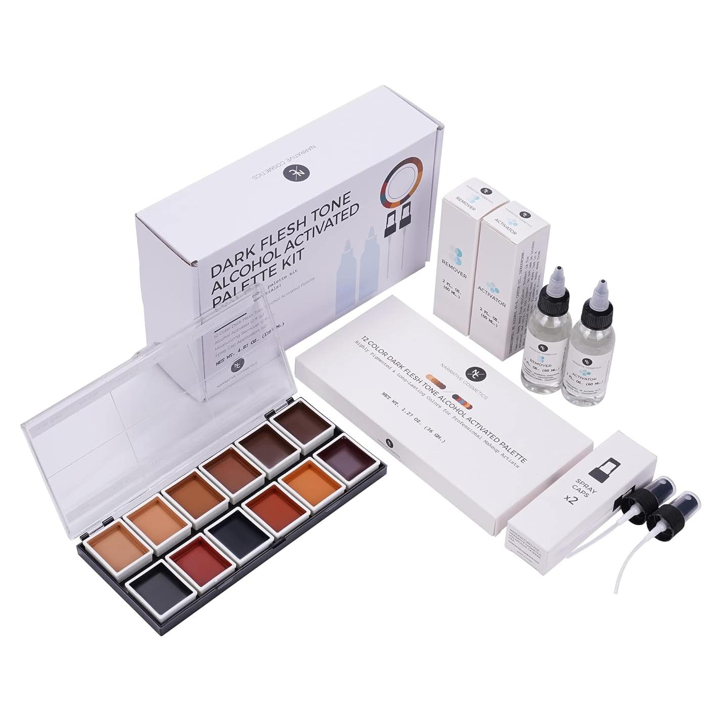 Kit de Maquillaje Activado por Alcohol Narrative 12 Colores Piel