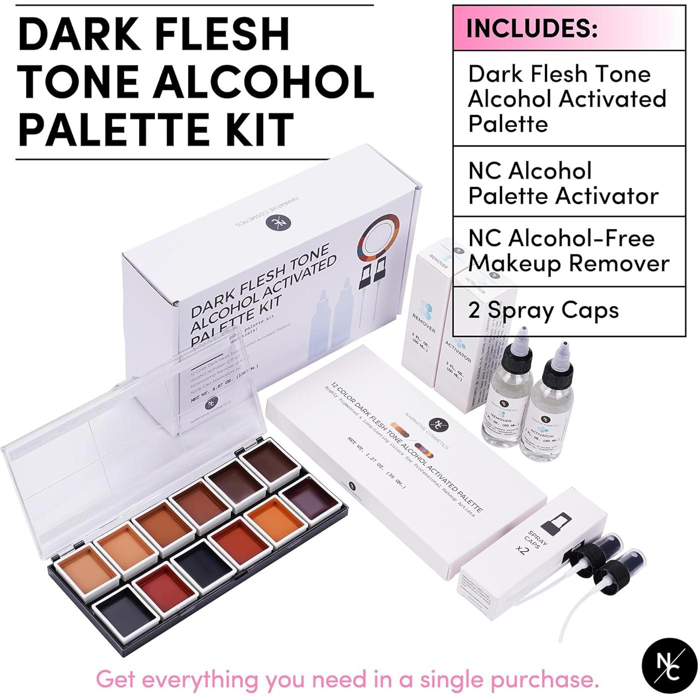 Kit de Maquillaje Activado por Alcohol Narrative 12 Colores Piel