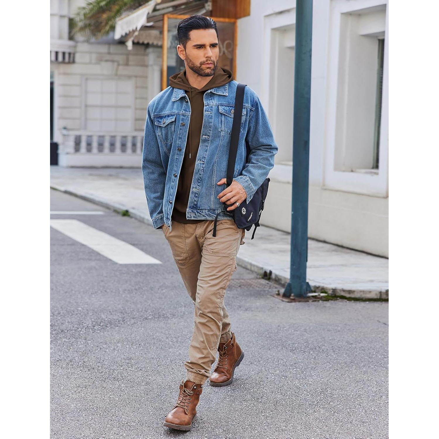 Sudadera con Capucha COOFANDY para Hombre XX-Large Marrón