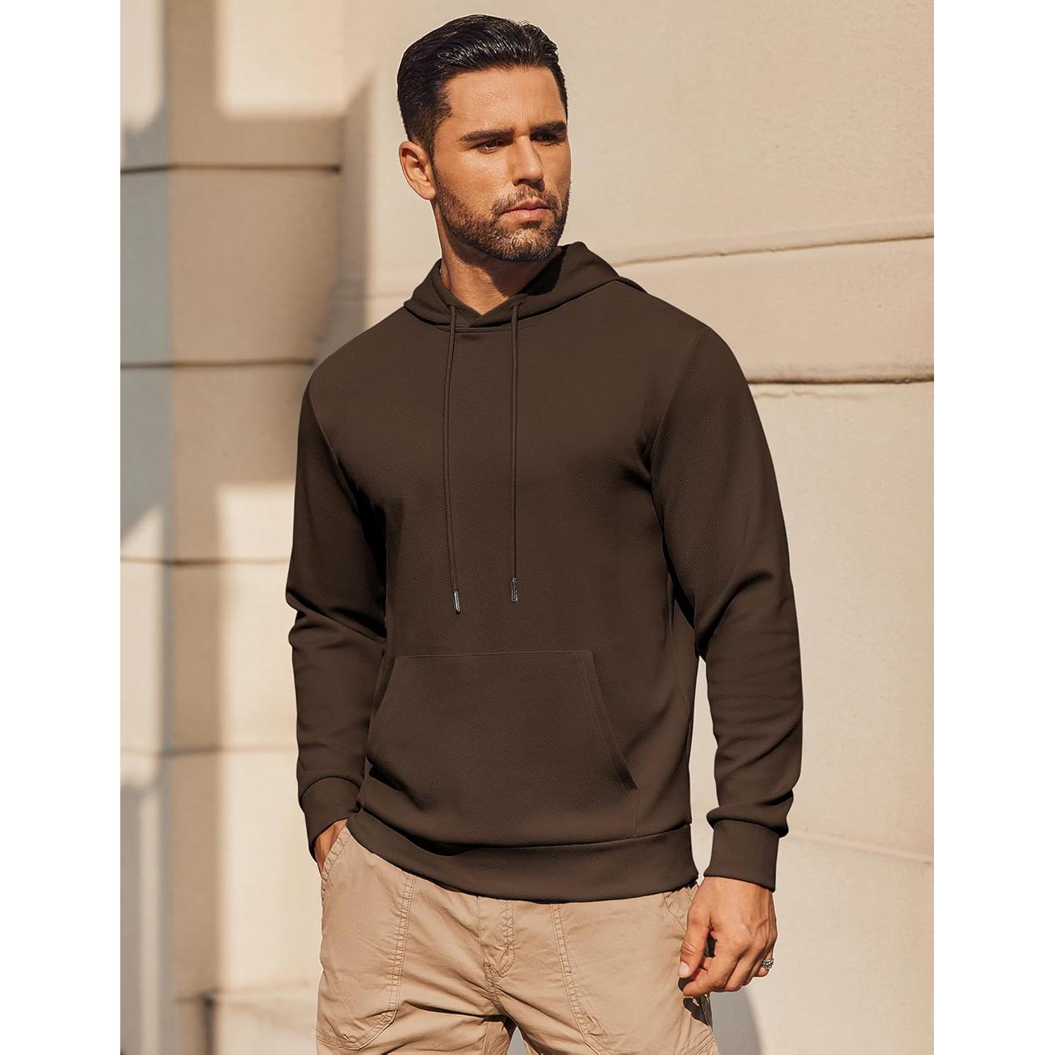 Sudadera con Capucha COOFANDY para Hombre XX-Large Marrón