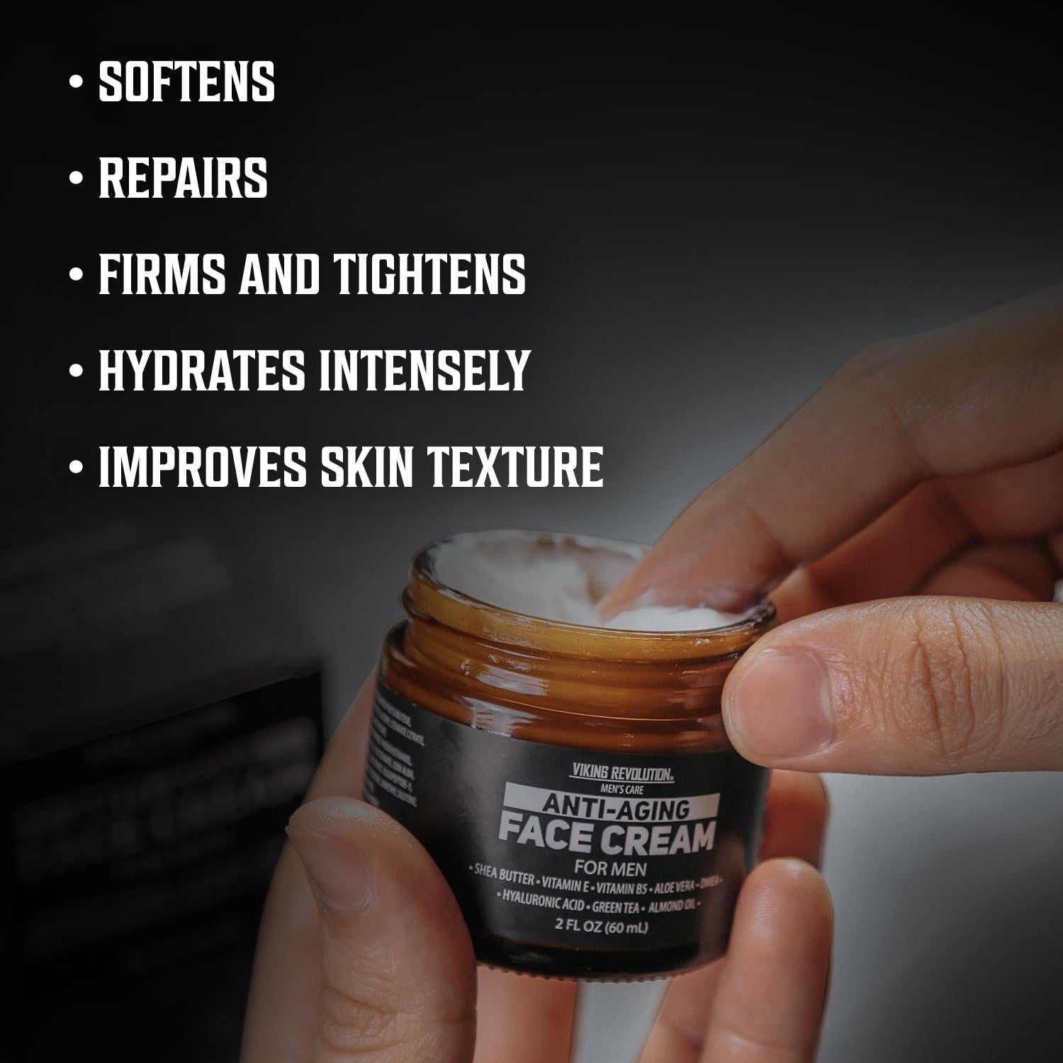 Crema Facial Anti Envejecimiento Viking Revolution 59 ml - Hidratante con Ácido Hialurónico y Aloe Vera