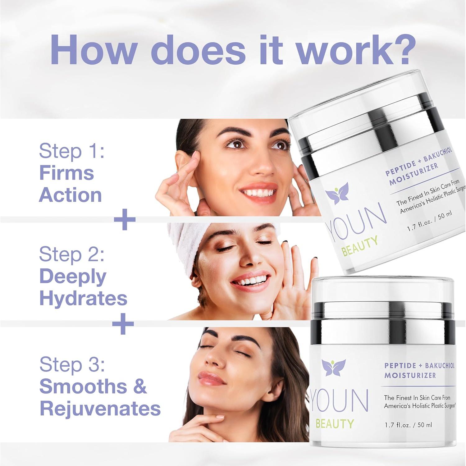 Hidratante Facial YOUN con Péptidos y Bakuchiol 50ml