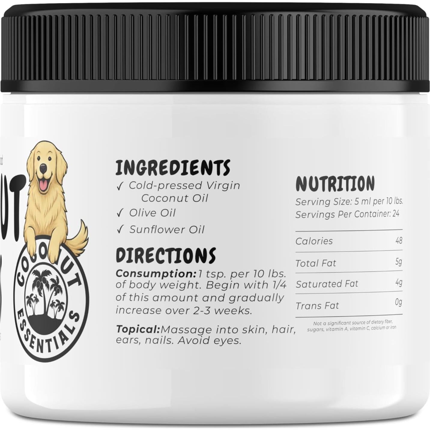 Bálsamo para Perros Coconut Essentials 4oz - Piel Seca y Picazón