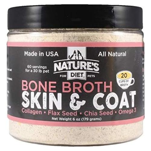 Proteína en Polvo Caldo de Hueso Nature's Diet 170g Piel y Pelaje