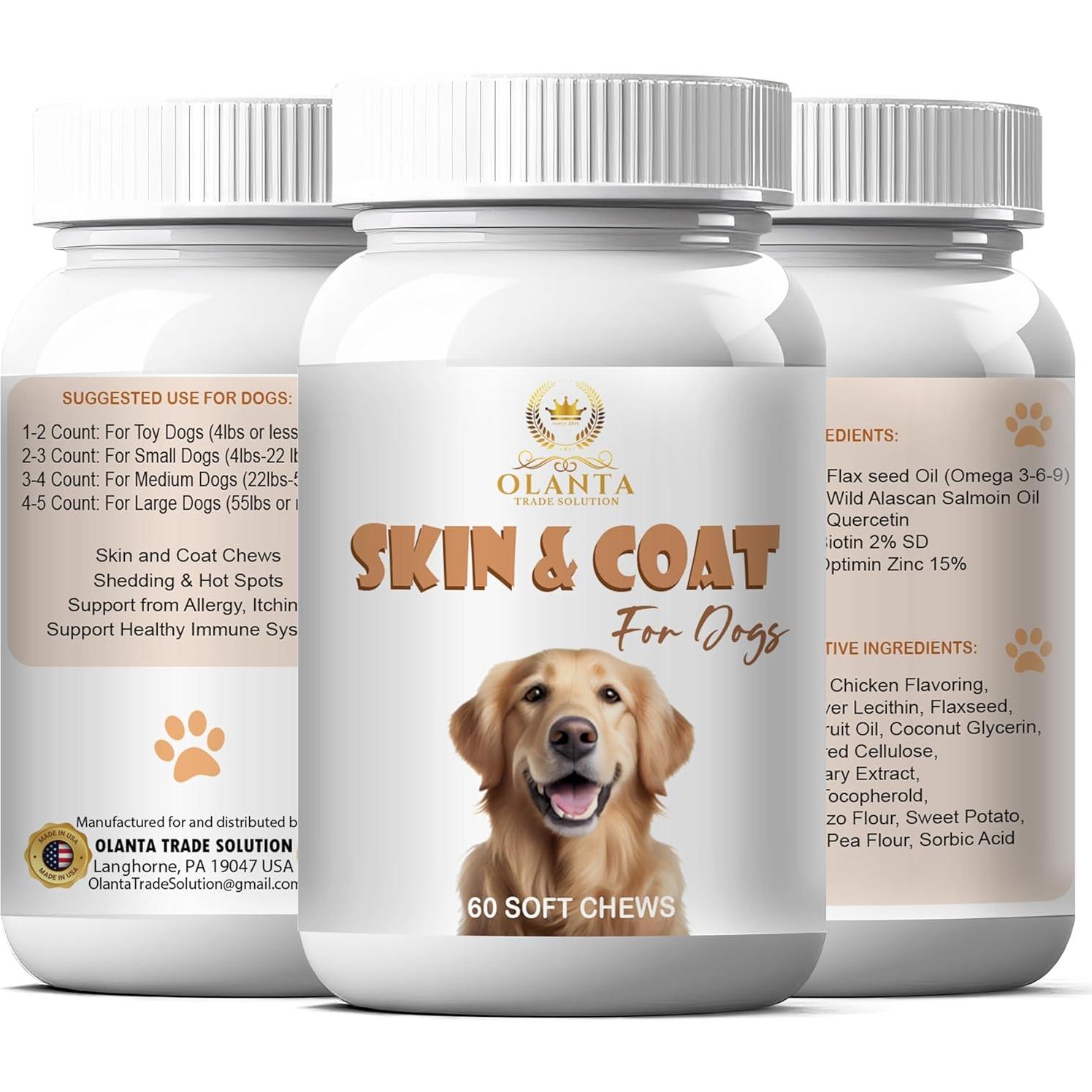 Suplemento para perros Vitalabs Skin & Coat 60 masticables