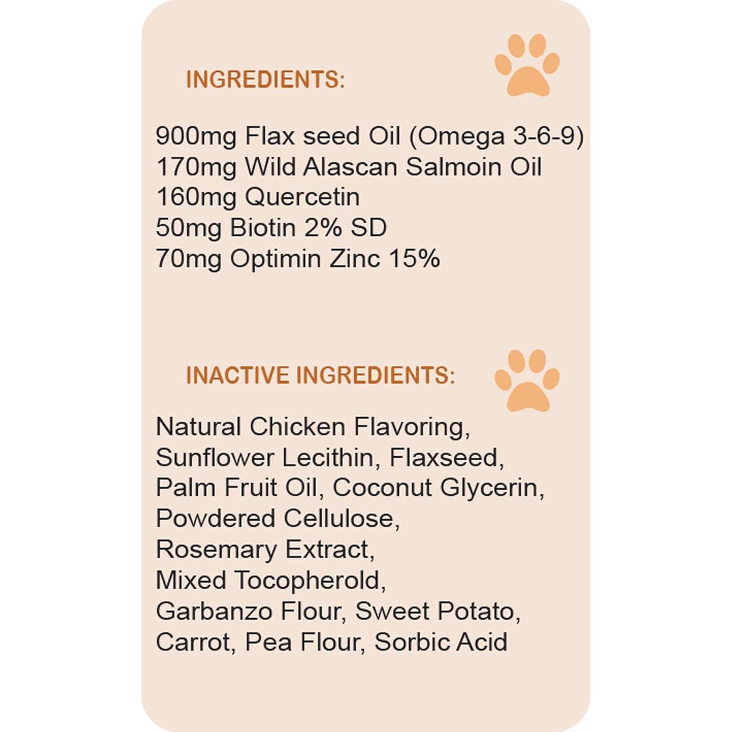 Suplemento para perros Vitalabs Skin & Coat 60 masticables