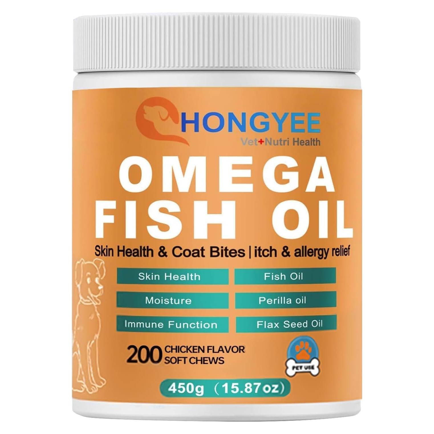 Golosinas Omega 3 para Perros y Gatos - Cuidado Piel y Pelaje