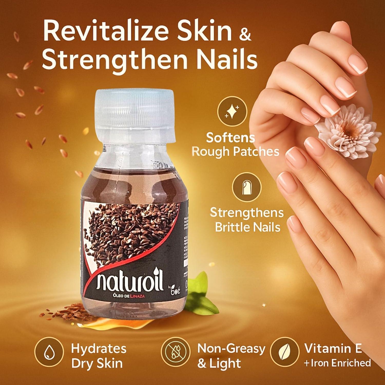 Aceite de Linaza Naturoil BOÉ COSMETICS 60 ml - Belleza Multiuso