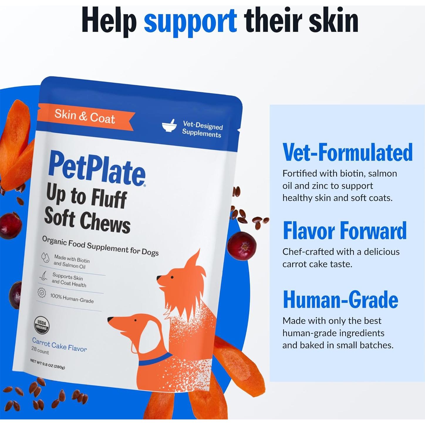 Suplemento Orgánico para Perros PetPlate Hasta Fluff 278.9g