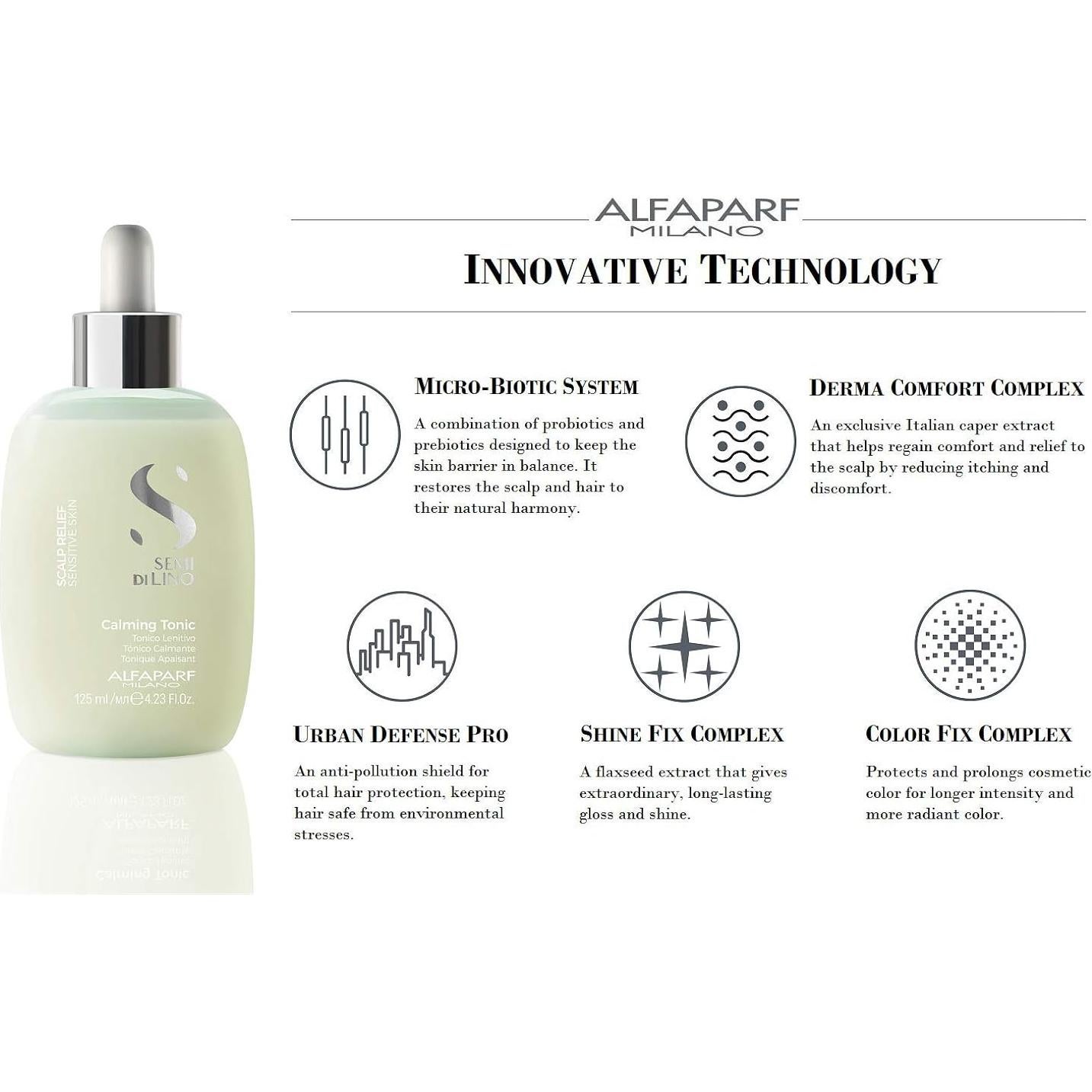 Tónico Calmante Alfaparf Milano Semi Di Lino 125 ml