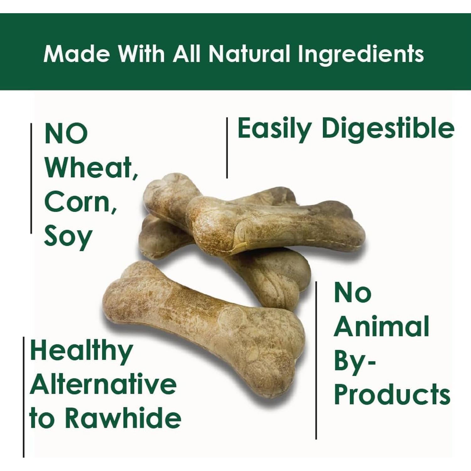 Bonies Hueso Natural para Piel y Pelaje Sabor Pollo 8 Unidades