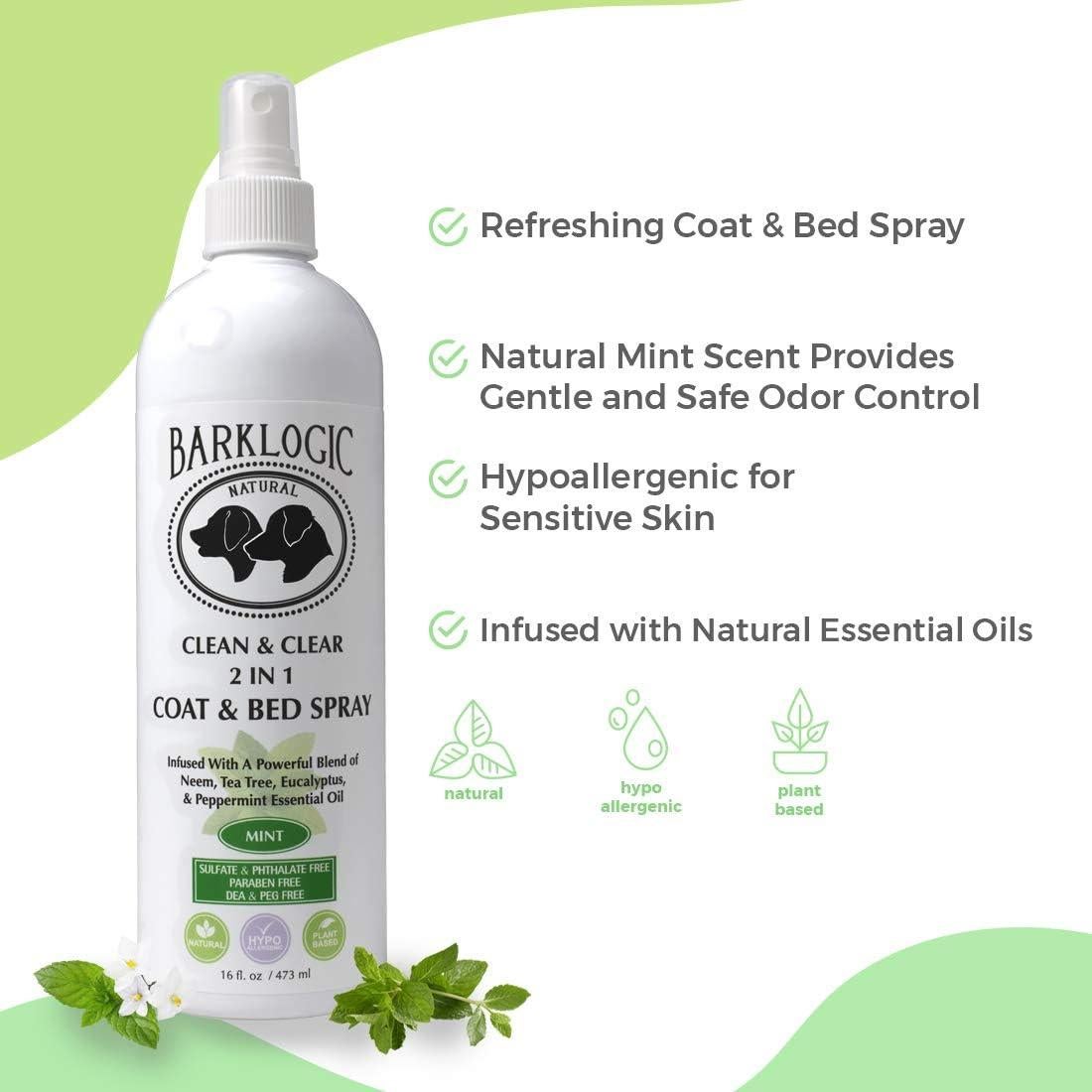 Spray 2 en 1 para Perros BarkLogic - Refrescante Natural 454g