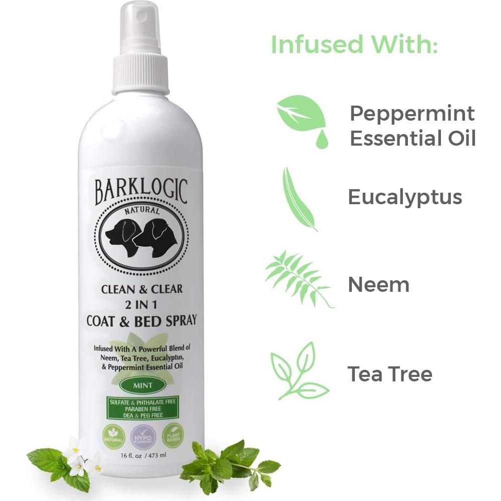 Spray 2 en 1 para Perros BarkLogic - Refrescante Natural 454g