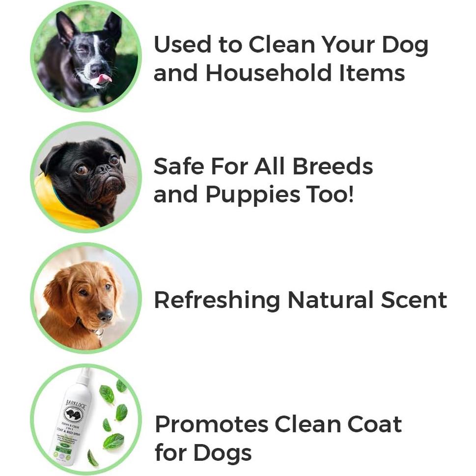 Spray 2 en 1 para Perros BarkLogic - Refrescante Natural 454g