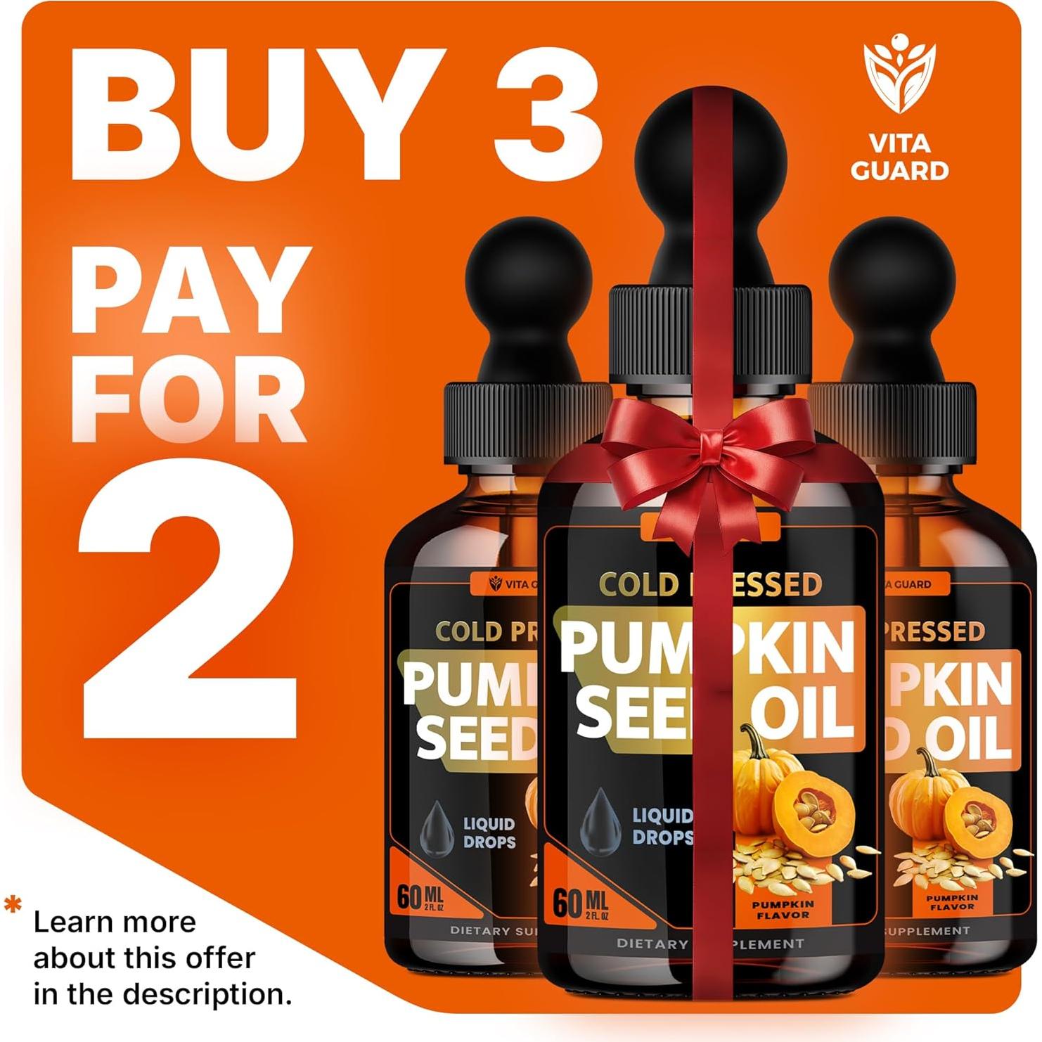 Aceite de Semilla de Calabaza Prensado en Frío Vita Guard 60ml