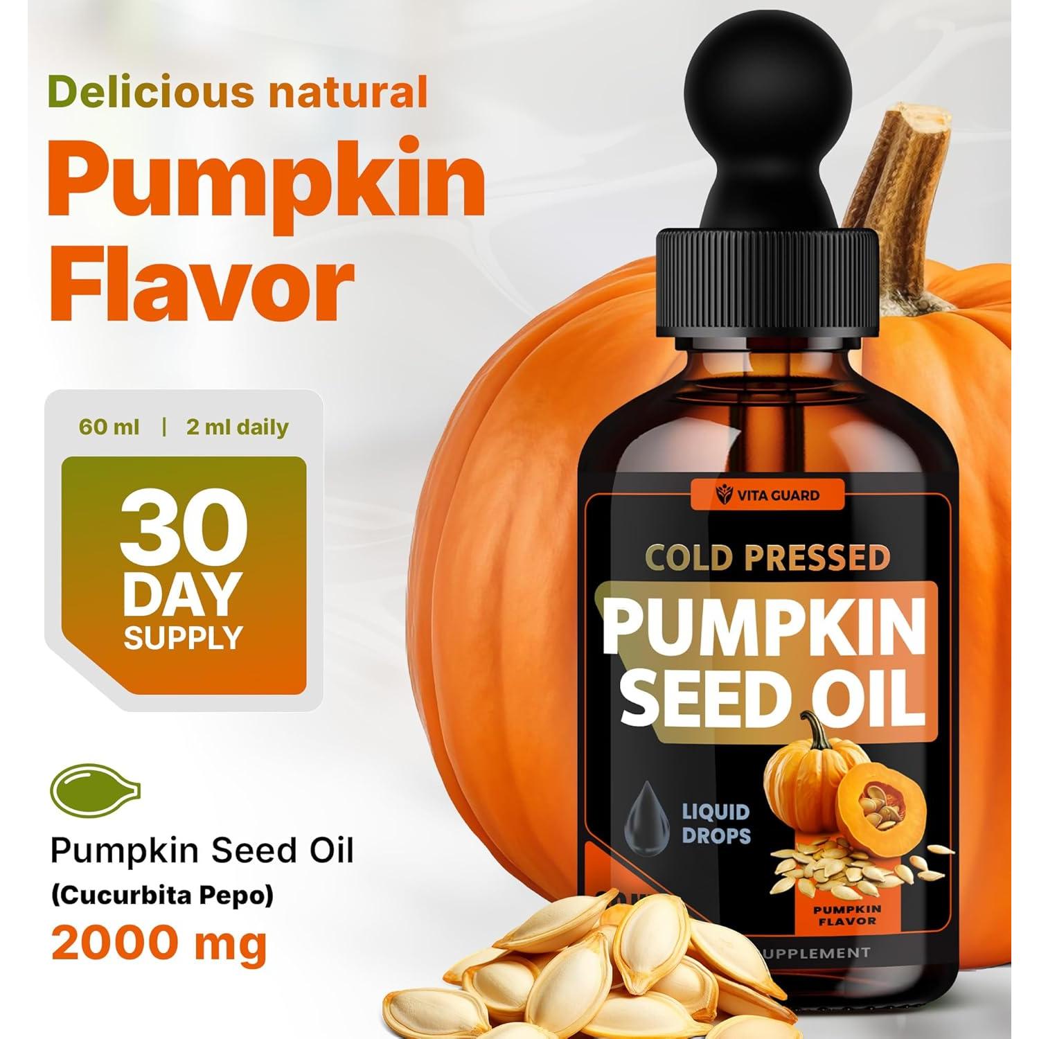 Aceite de Semilla de Calabaza Prensado en Frío Vita Guard 60ml