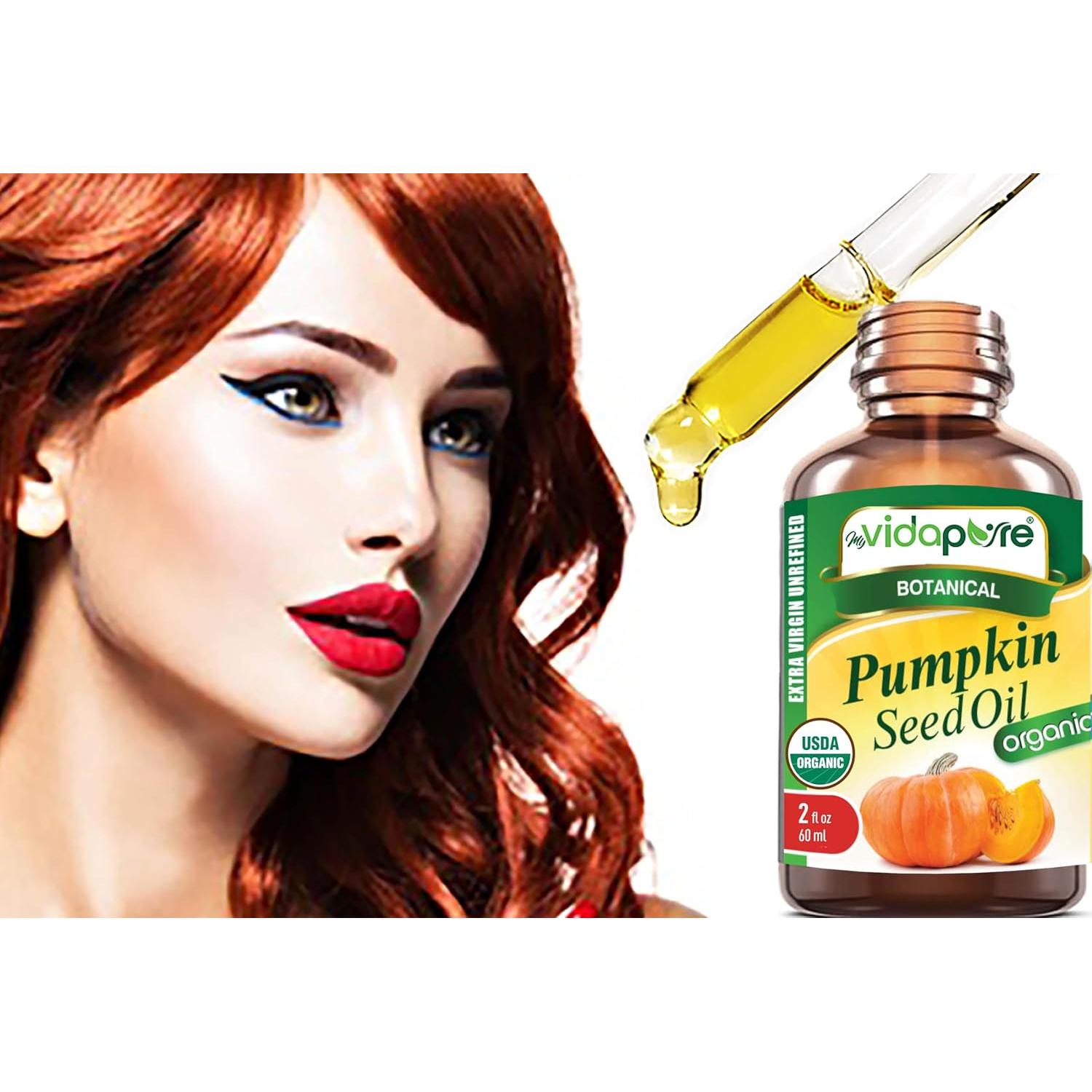 Aceite de Semilla de Calabaza Orgánico myVidaPure 59 ml Puro Extra Virgen