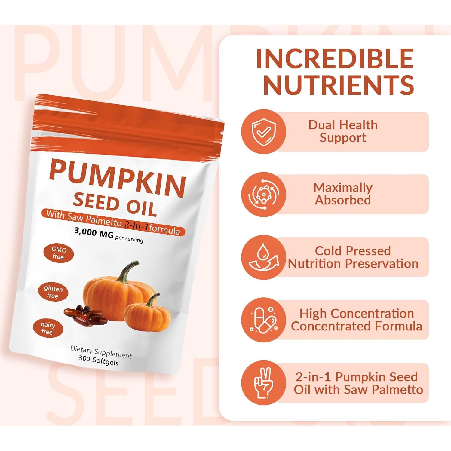 Cápsulas de Aceite de Semilla de Calabaza Ovela 3000mg con Saw Palmetto