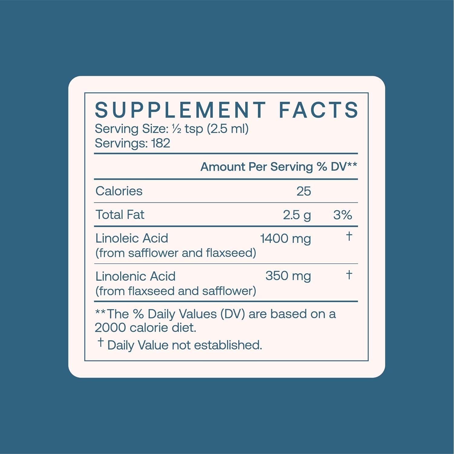 BodyBio Balance Oil - Suplemento Vegano Omega 3 y 6 480g