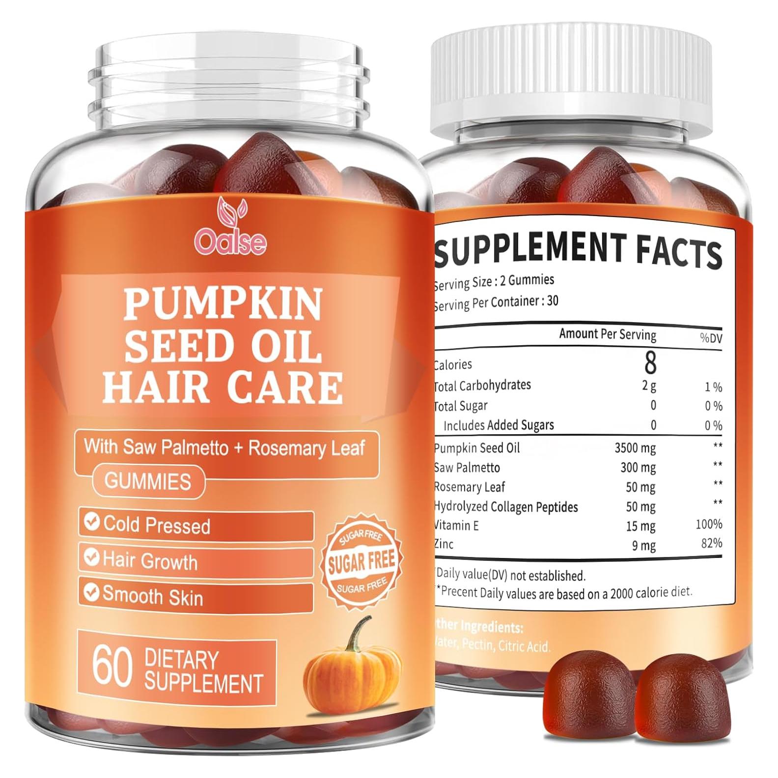 Gomitas Veganas OALSE de Aceite de Semilla de Calabaza 3500mg - 60 Unidades