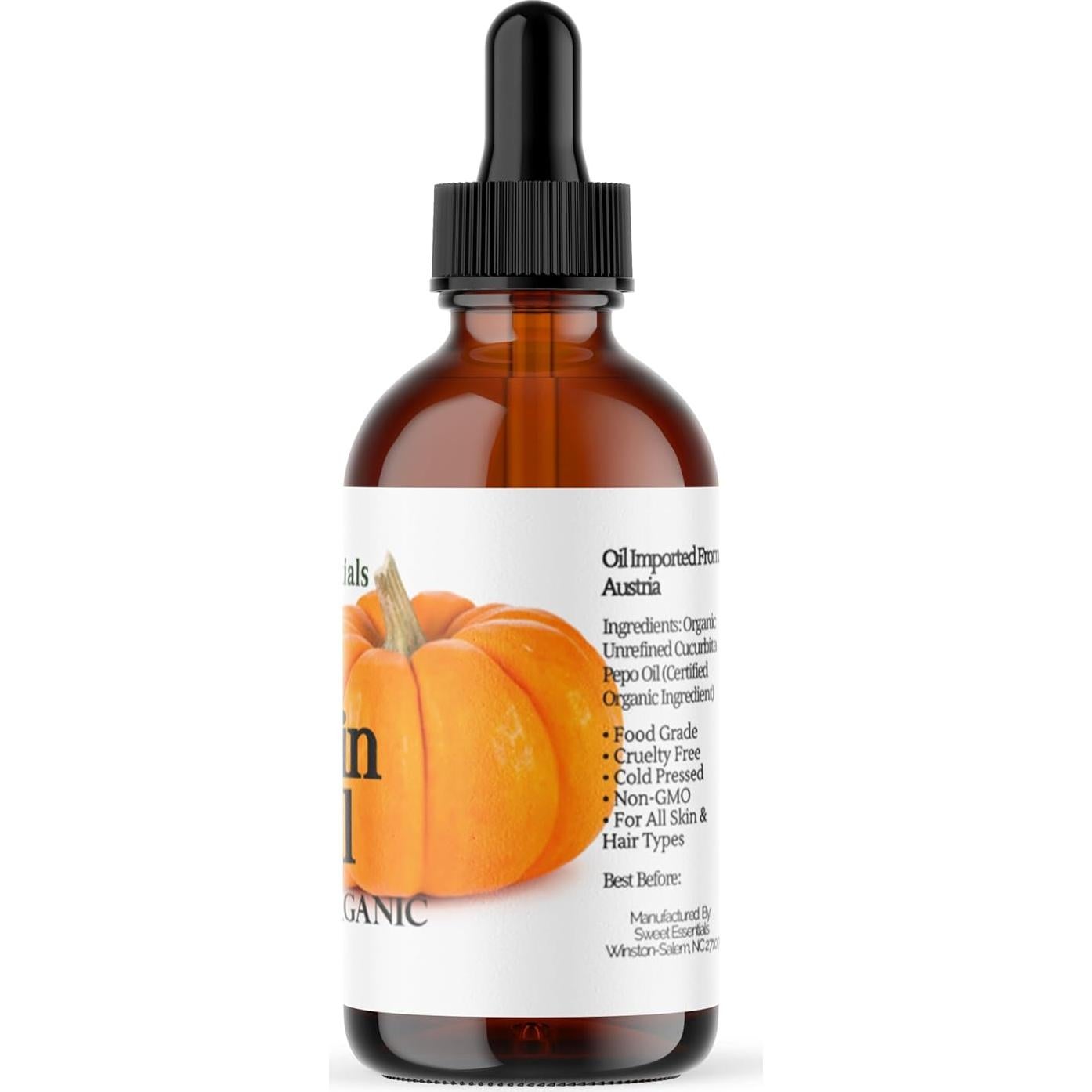 Aceite de Semilla de Calabaza Virgen Orgánico Esenciales Dulces 118 ml