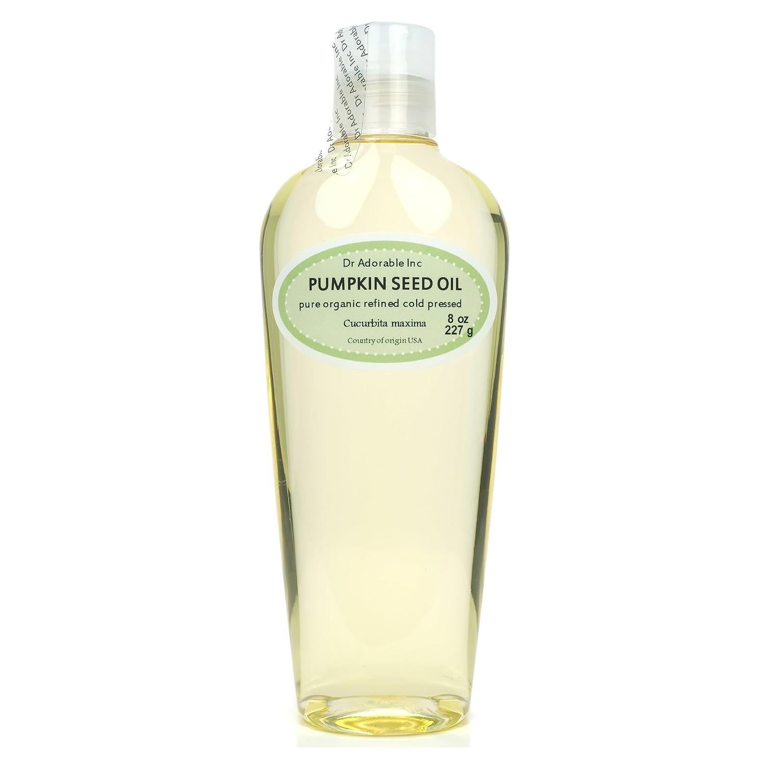 Aceite de Semilla de Calabaza Dr Adorable 227g Orgánico Prensado en Frío