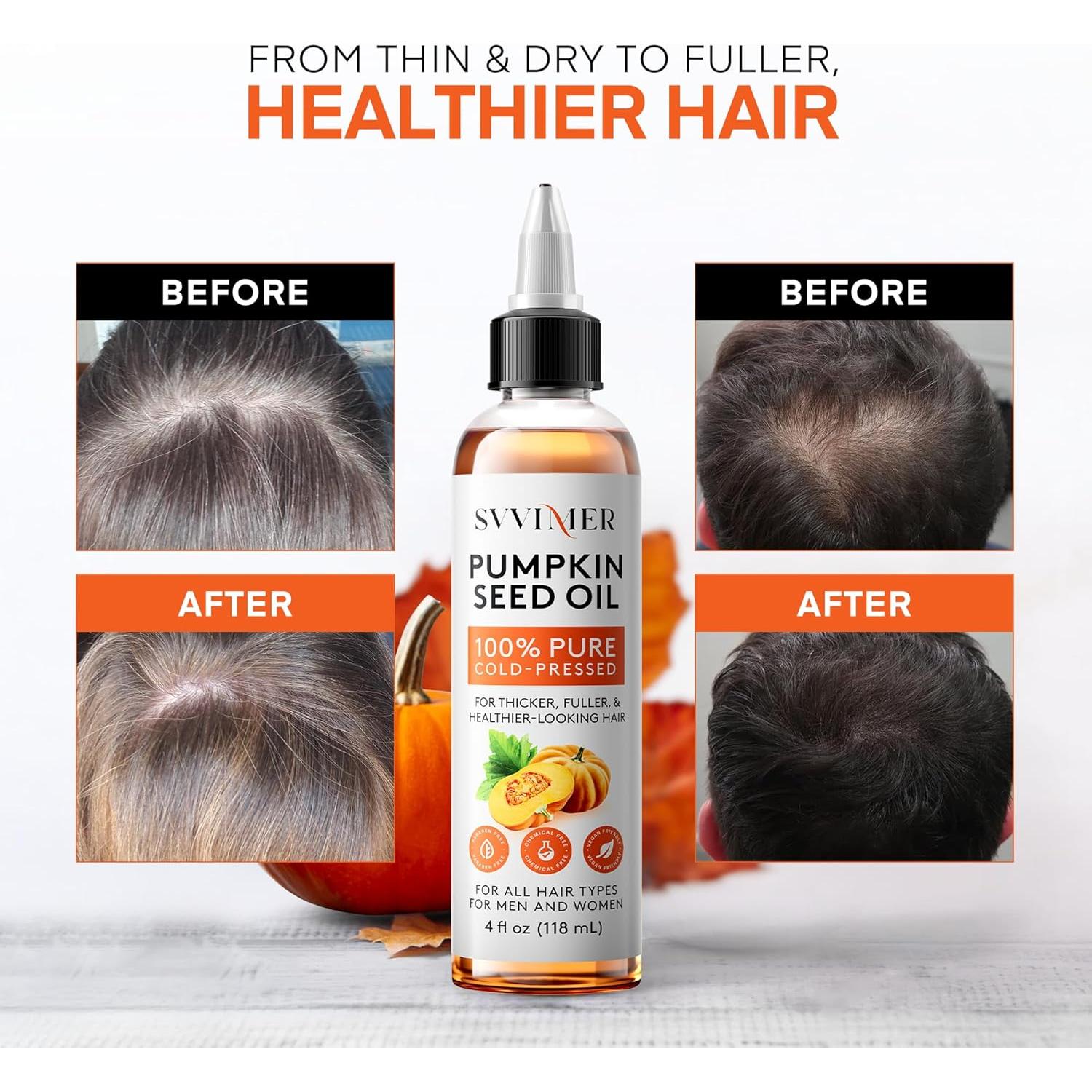 Aceite de Semilla de Calabaza Svvimer 118 ml Orgánico para Cabello