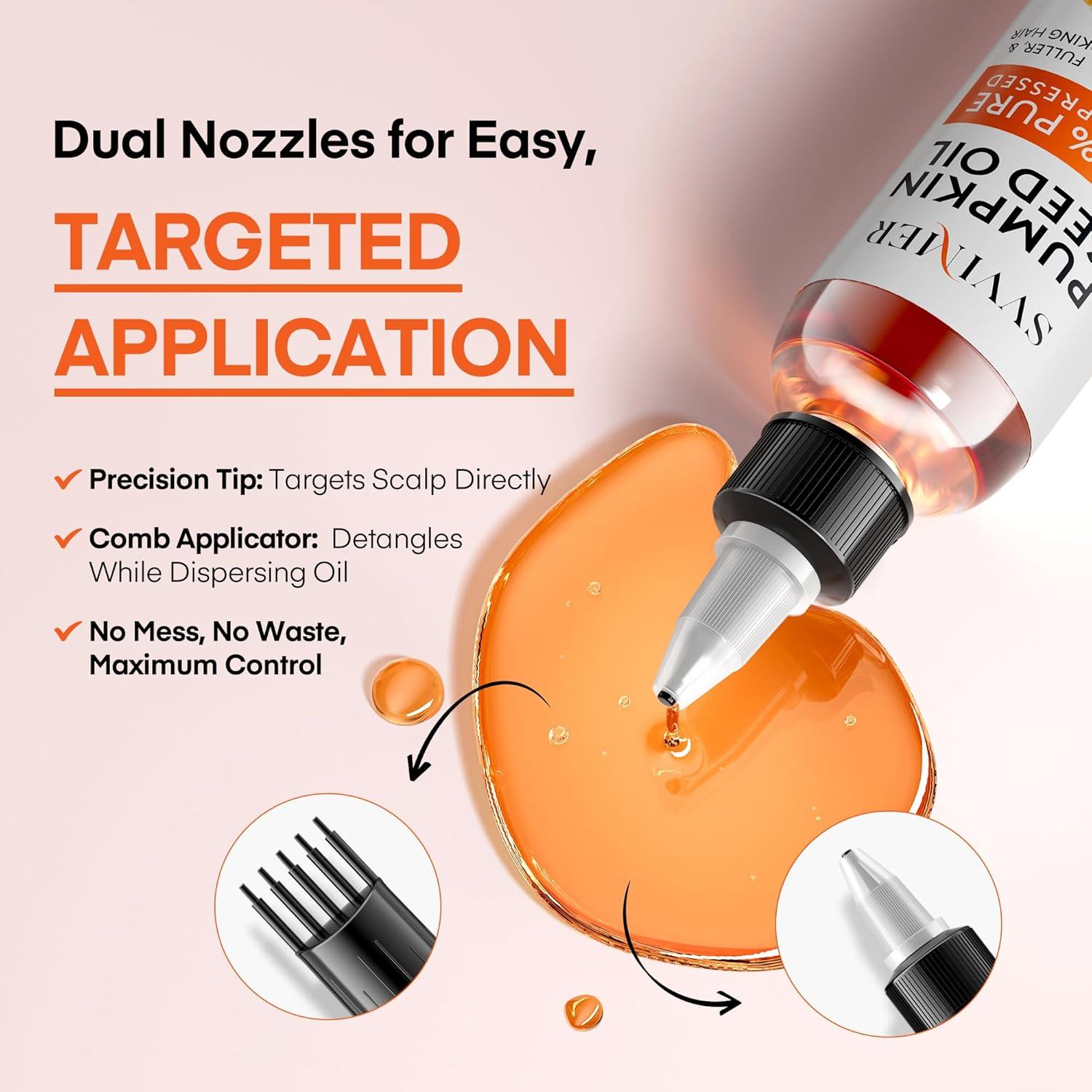 Aceite de Semilla de Calabaza Svvimer 118 ml Orgánico para Cabello