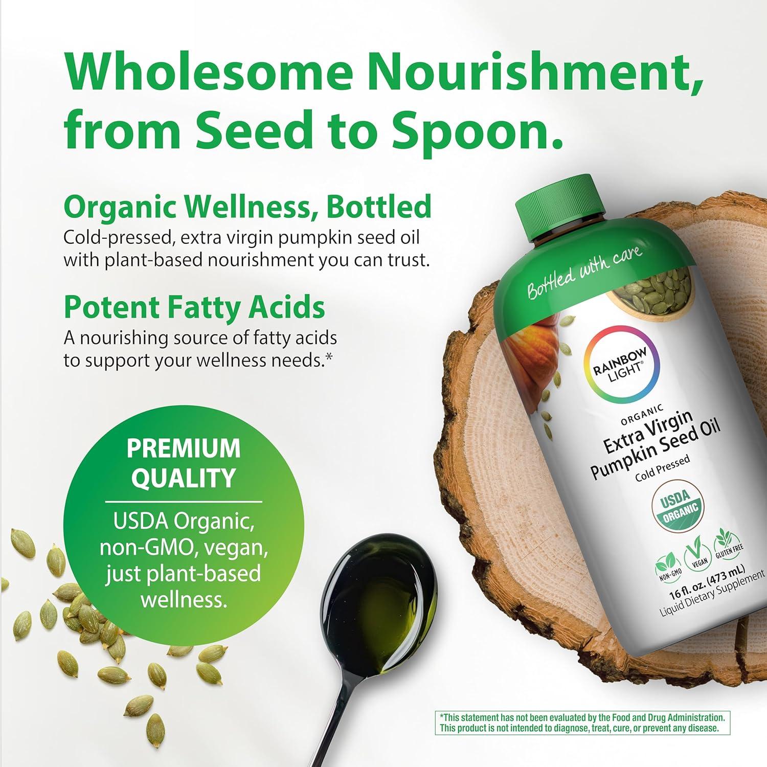 Aceite de Semilla de Calabaza Orgánico Rainbow Light 473 ml