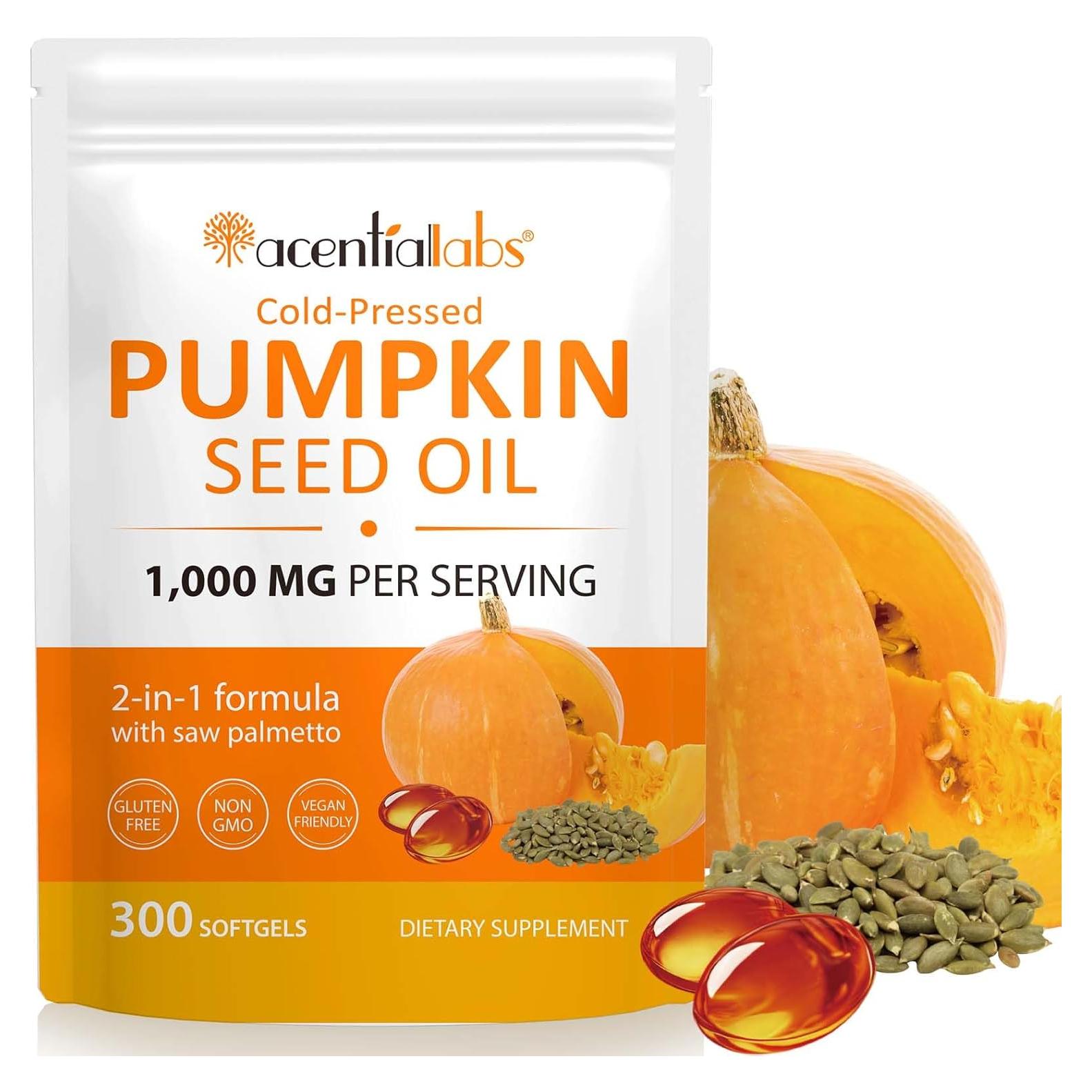 Cápsulas de Aceite de Semilla de Calabaza ZIXBMHYJ 300 Unidades