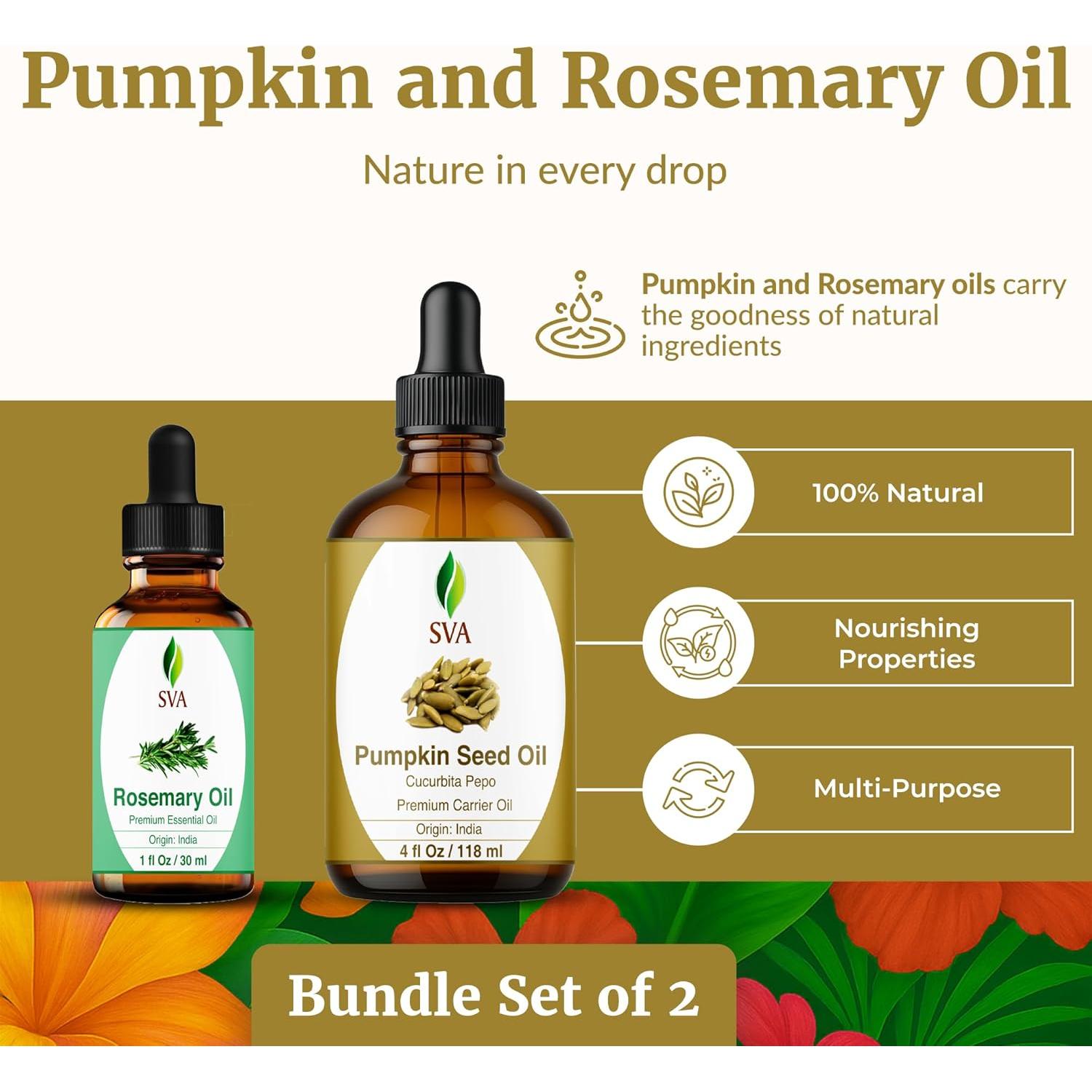 Combo Aceite Semilla de Calabaza 118 ml + Romero 30 ml SVA