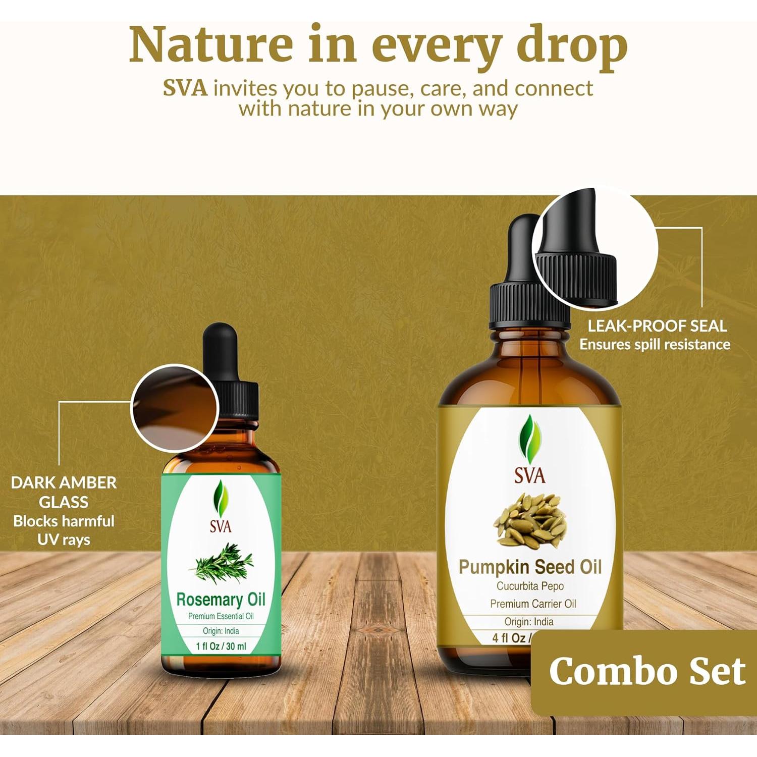 Combo Aceite Semilla de Calabaza 118 ml + Romero 30 ml SVA