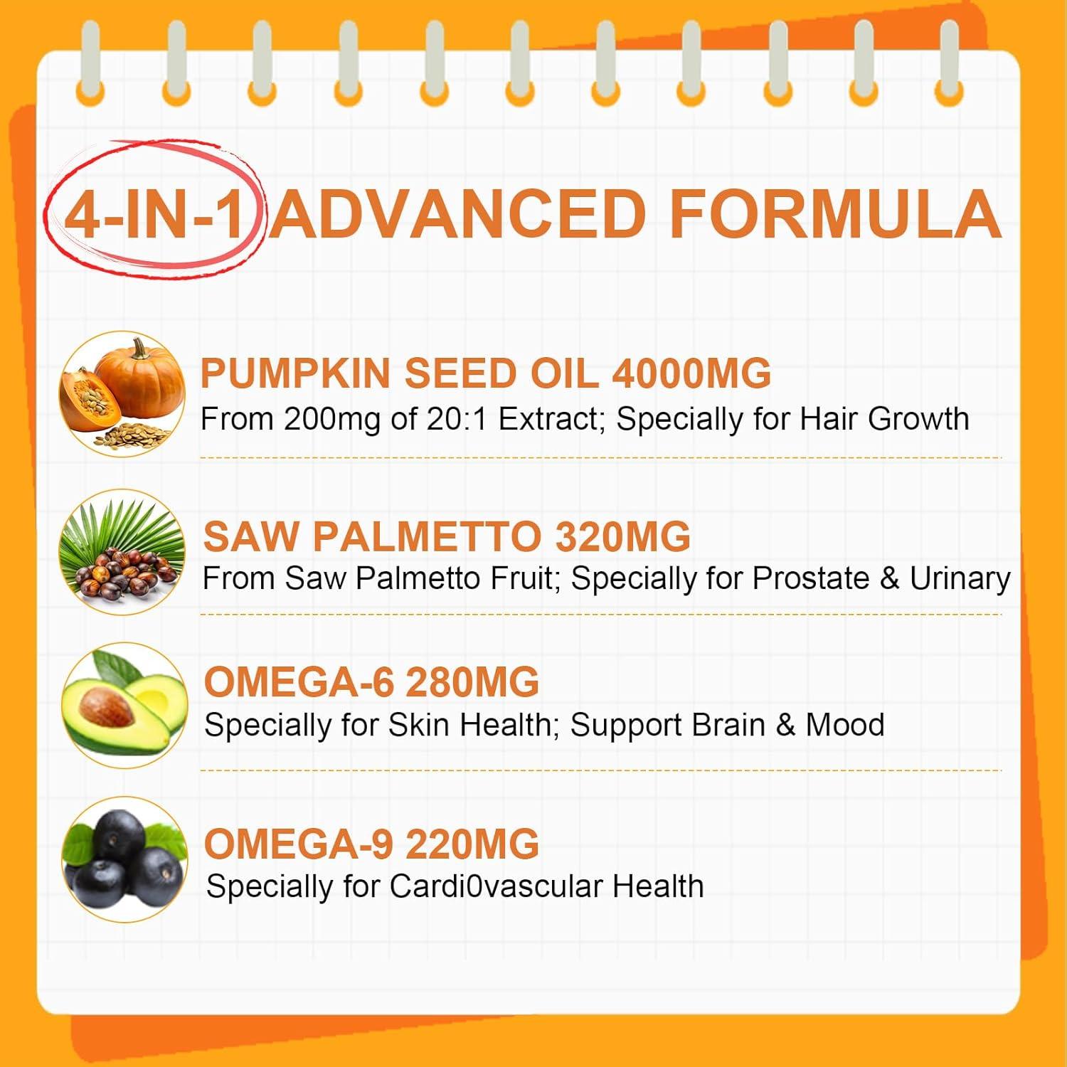 Gomitas de Aceite de Semilla de Calabaza JOVITHEA 60 Unidades