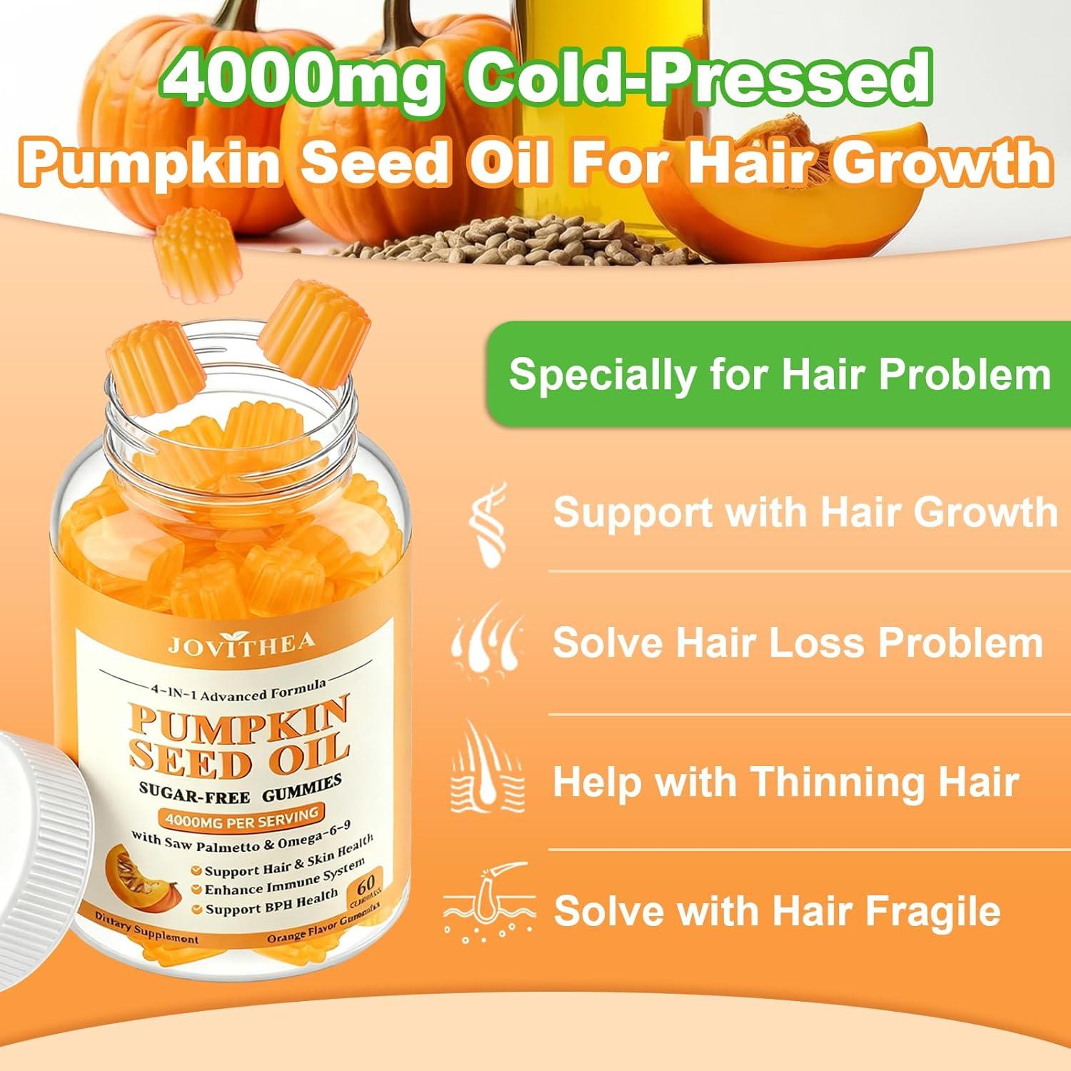 Gomitas de Aceite de Semilla de Calabaza JOVITHEA 60 Unidades