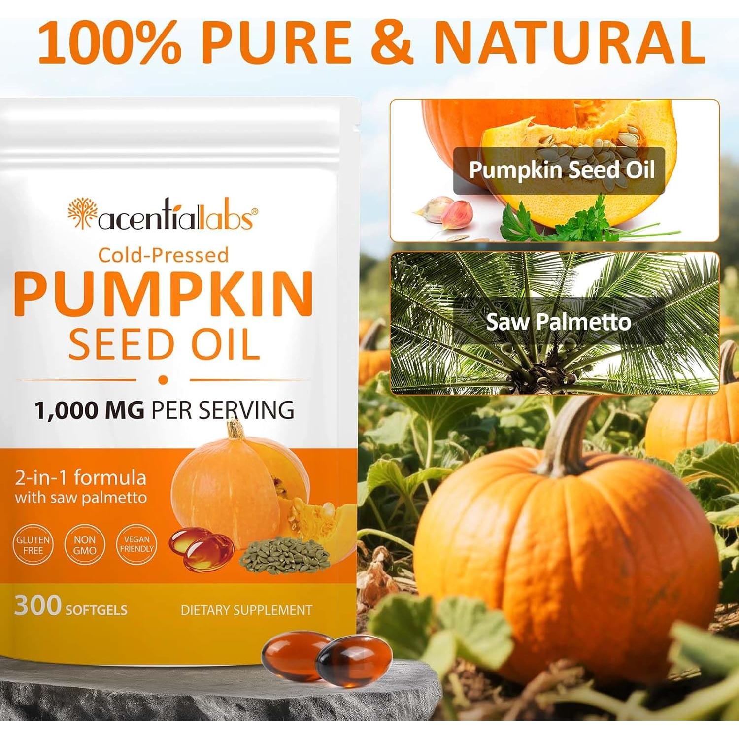 Cápsulas de Aceite de Semilla de Calabaza 2 en 1 Eing US 300 Gelatinas