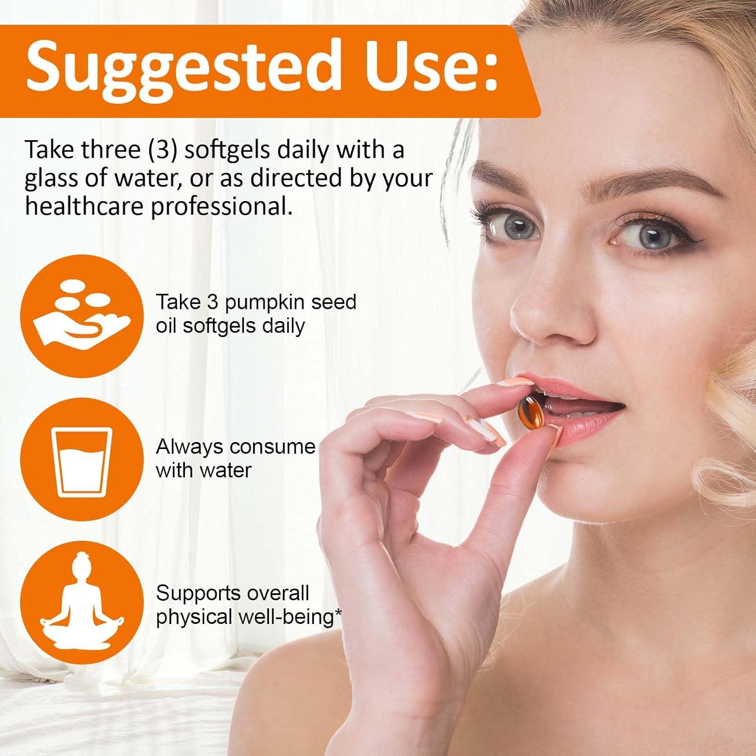 Cápsulas de Aceite de Semilla de Calabaza 2 en 1 Eing US 300 Gelatinas