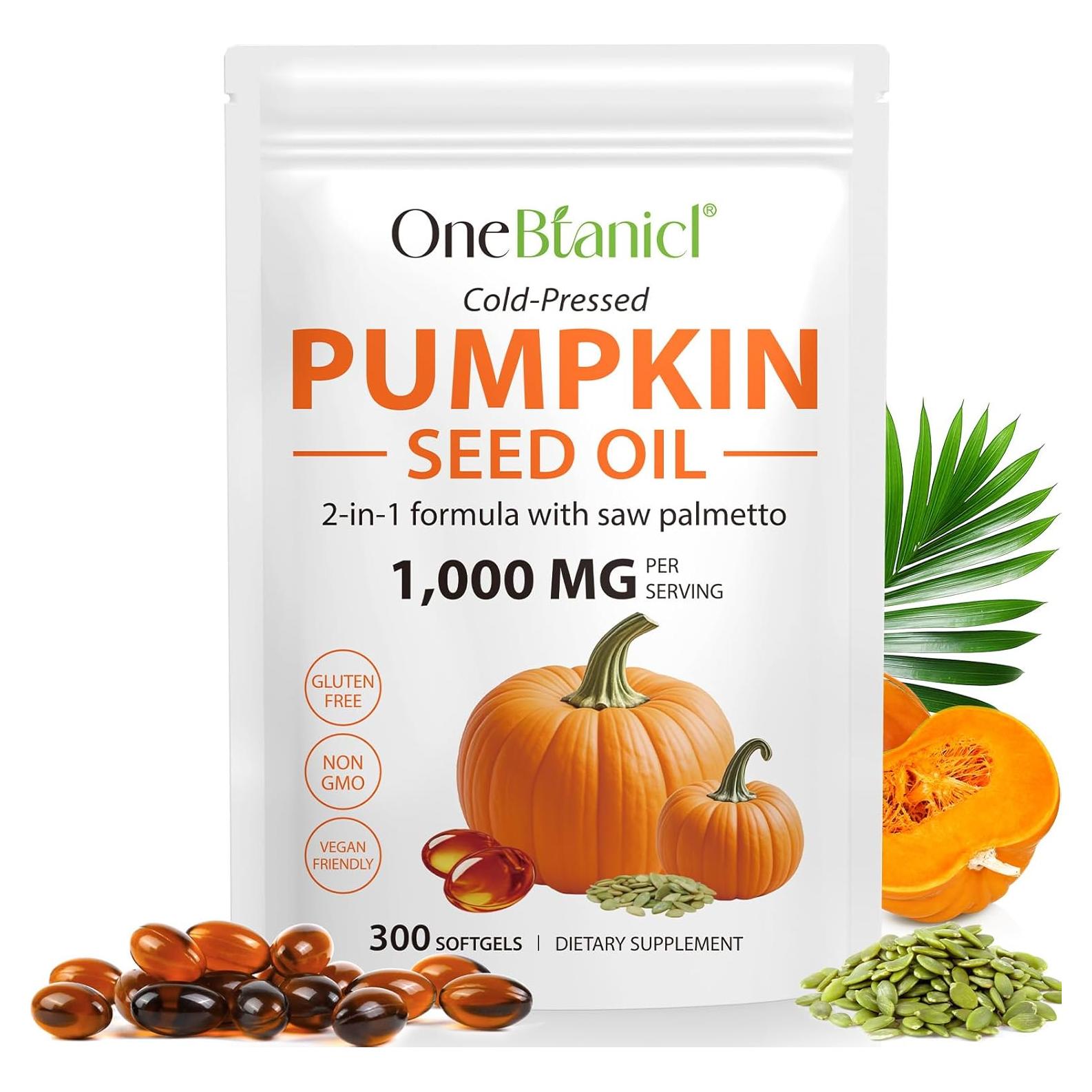 Cápsulas de Aceite de Semilla de Calabaza MXCZBSM 300 Gelatinas