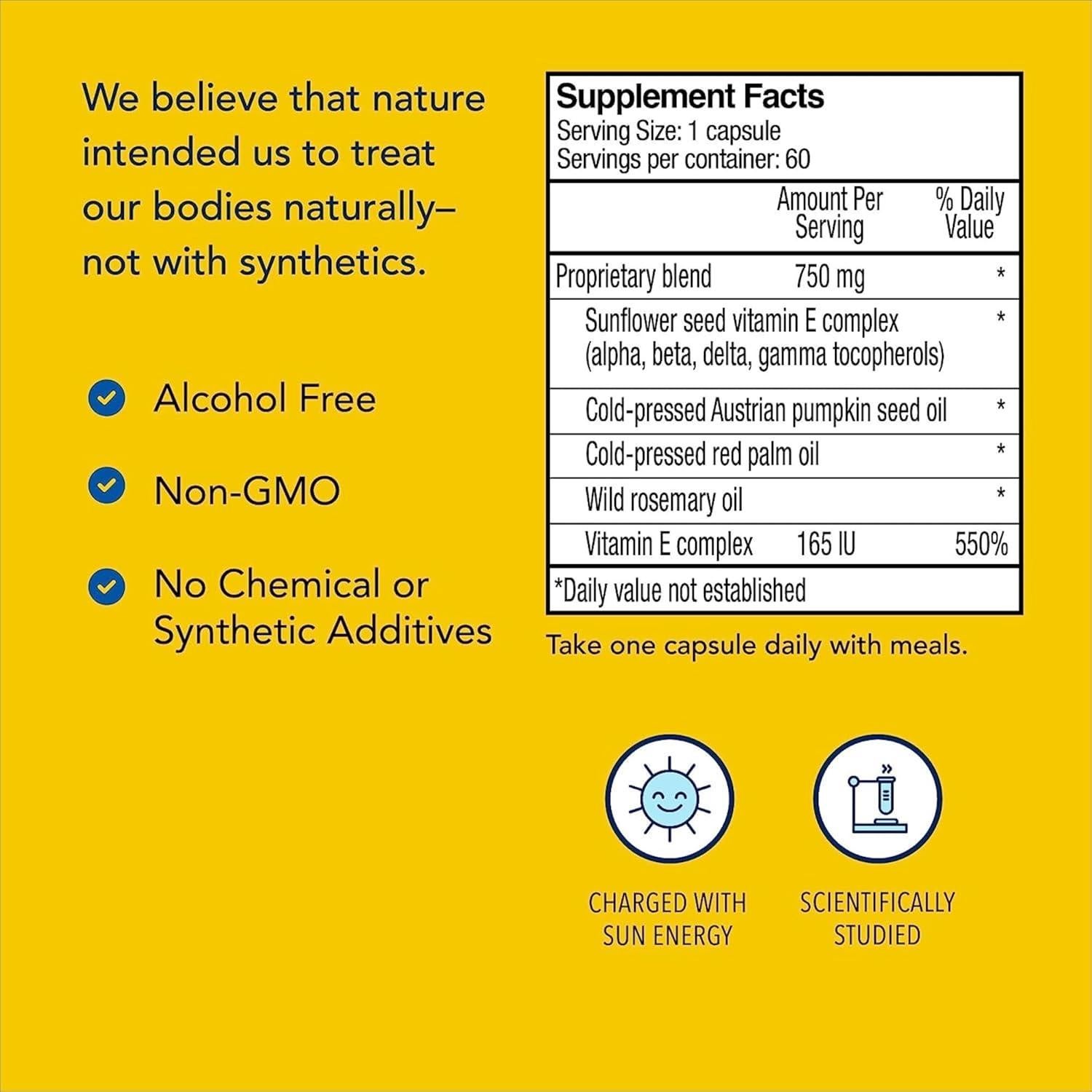 Suplemento Purely-E North American Herb - 60 Cápsulas