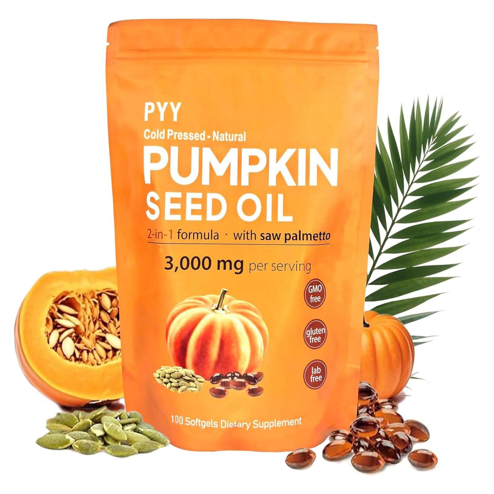 PYY Aceite de Semilla de Calabaza 100 Softgels 3000mg