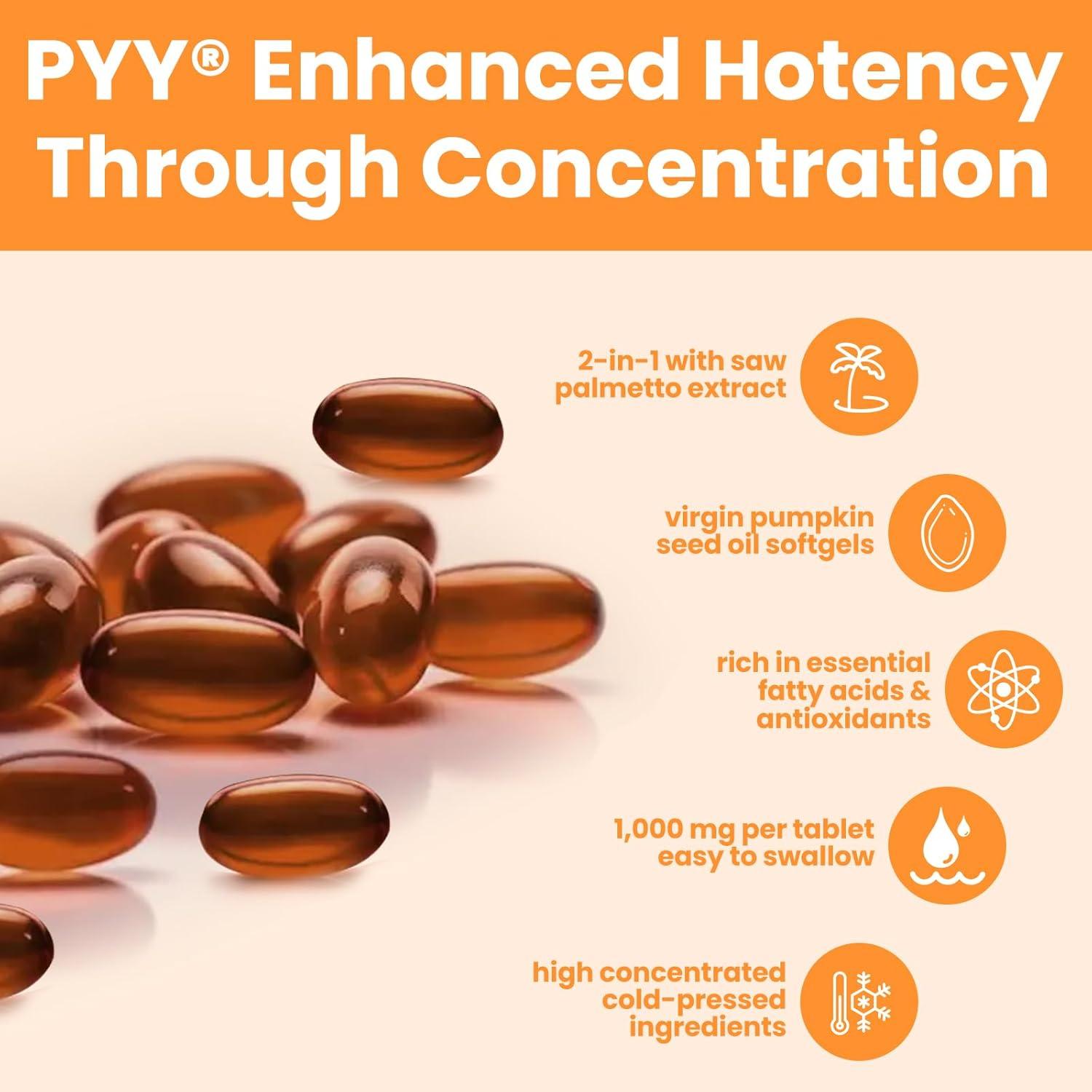 PYY Aceite de Semilla de Calabaza 100 Softgels 3000mg