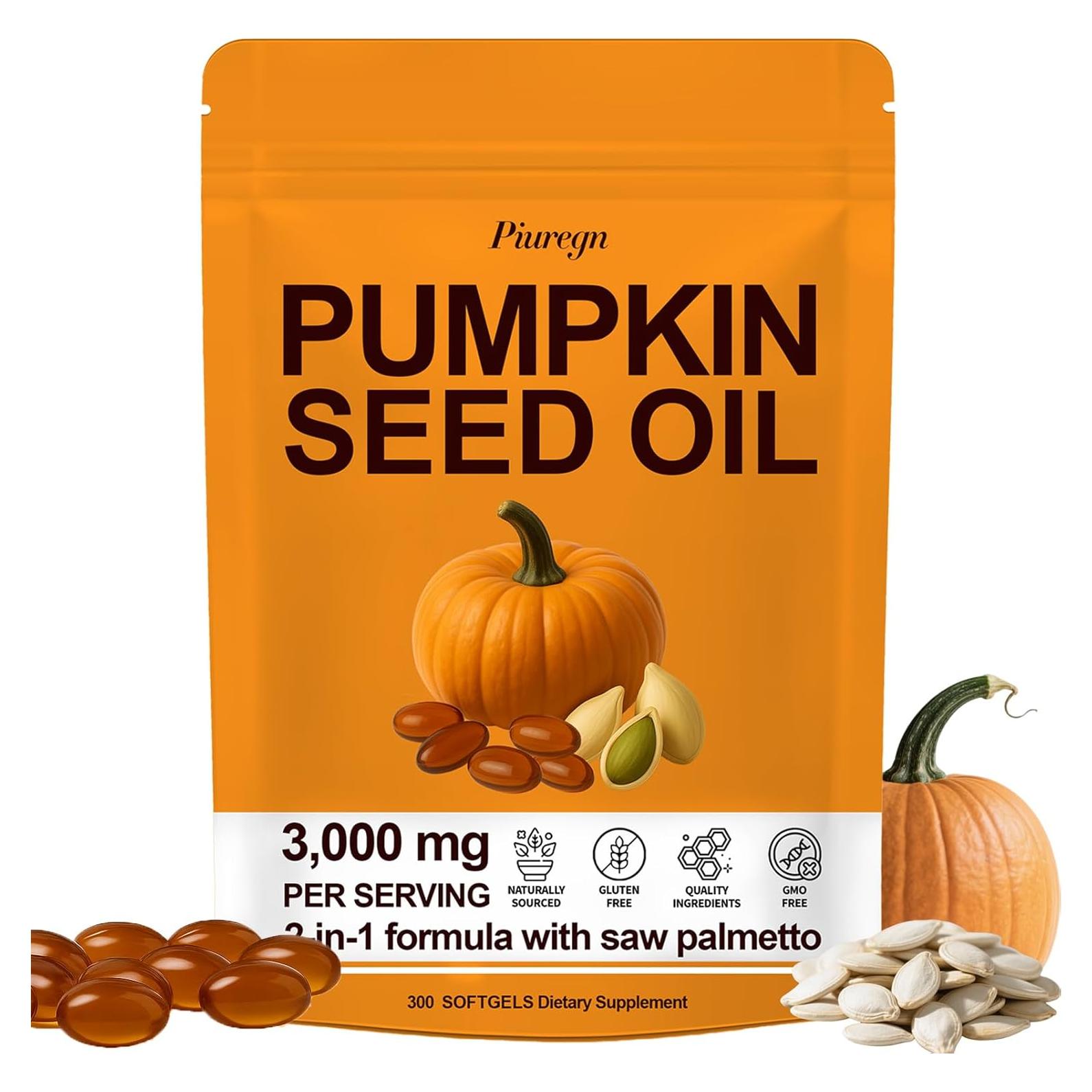 Aceite de Semilla de Calabaza Ovela 3000mg con Saw Palmetto - 300 Softgels