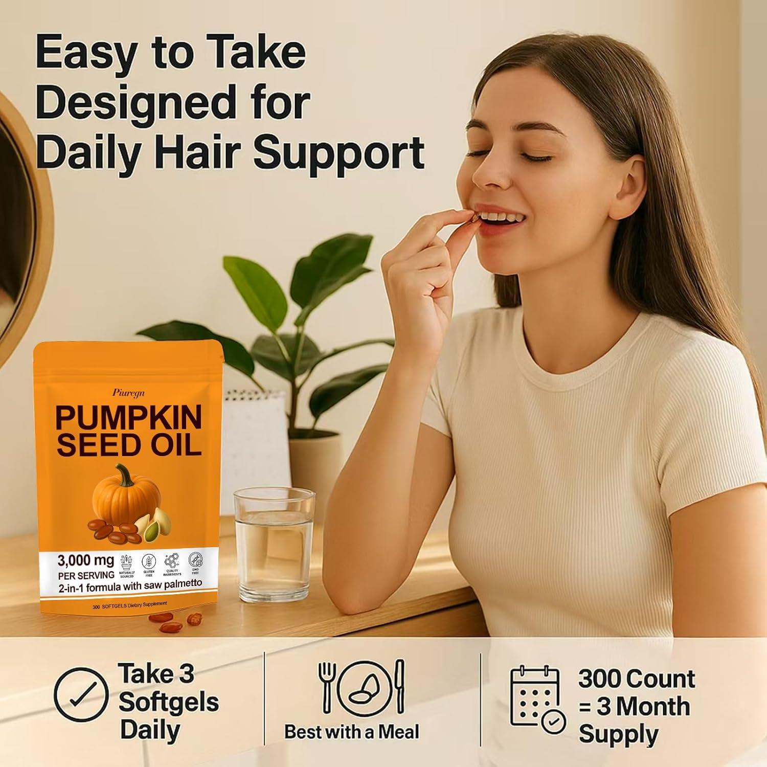 Aceite de Semilla de Calabaza Ovela 3000mg con Saw Palmetto - 300 Softgels