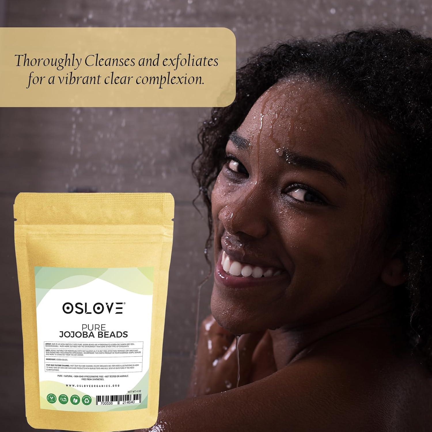 Perlas de Jojoba Puras Oslove Organics 113.4g Exfoliantes