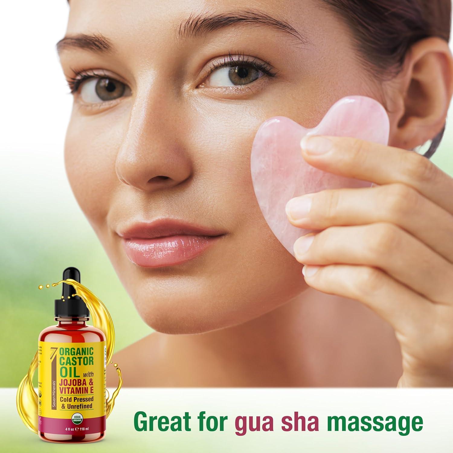 Aceite de Ricino Orgánico Seven Minerals 118 ml - Crecimiento Pestañas y Cejas