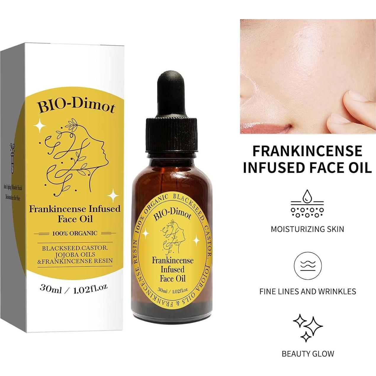 Aceite Facial Antienvejecimiento GHTPJ 30 ml con Incienso y Jojoba