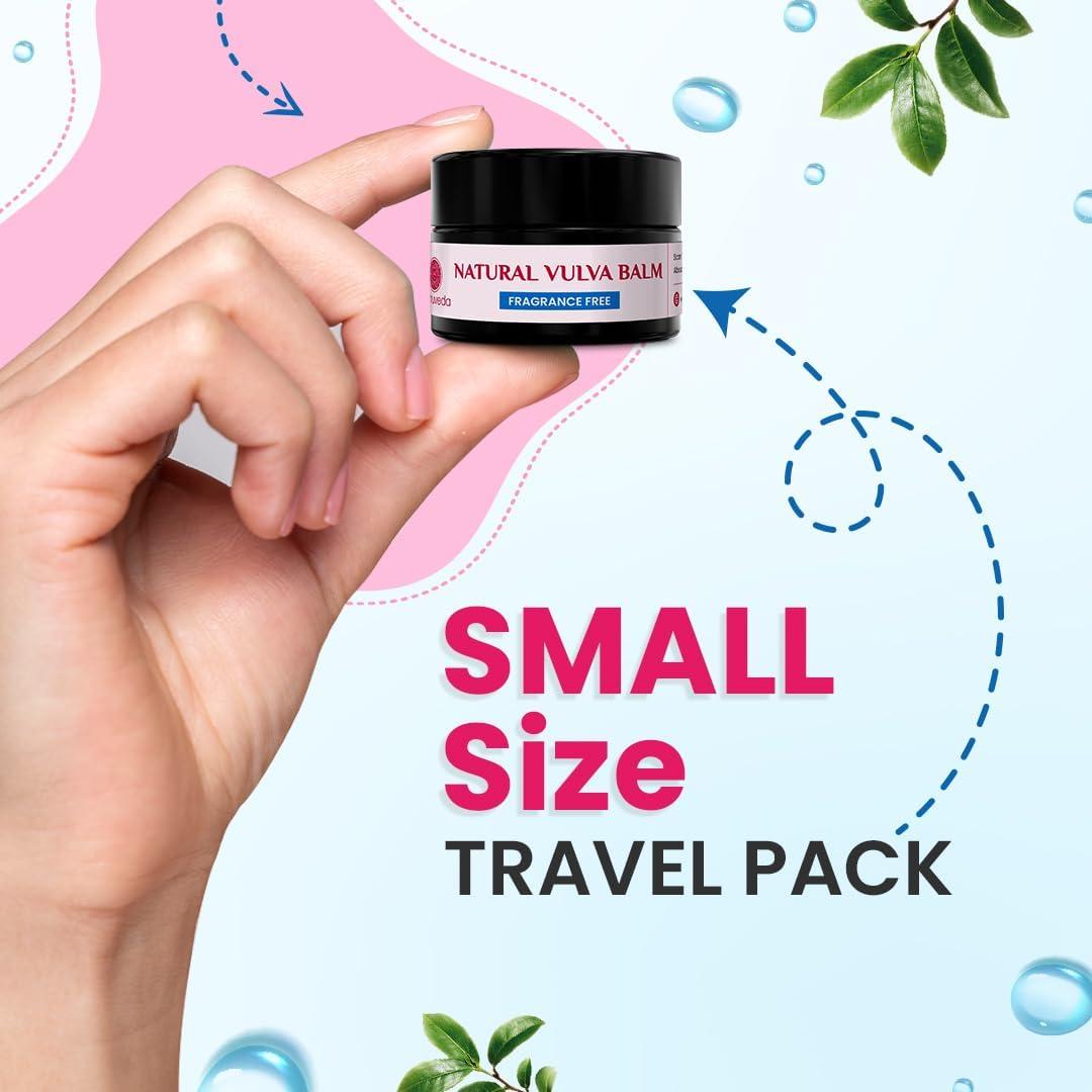 Bálsamo Vulvar Natruveda 10g - Hidratante Femenino Sin Fragancia y Sándalo Rosa