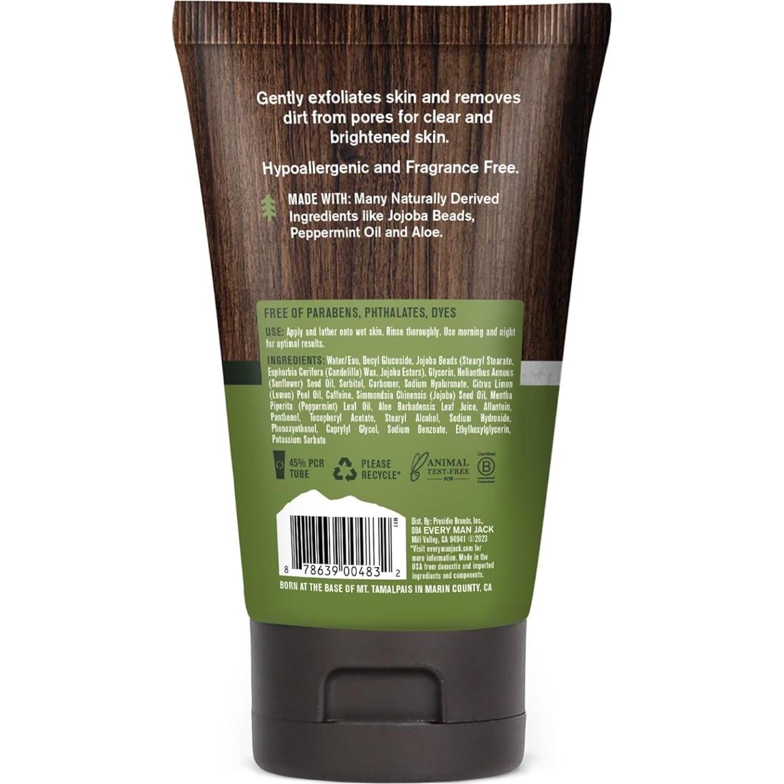 Exfoliante Facial Suave Every Man Jack 119g - Hidratante y Revitalizante