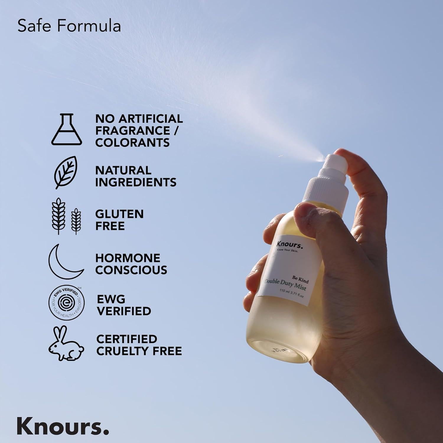 Spray Facial Hidratante Knours 110ml - Jojoba y Aloe Vera