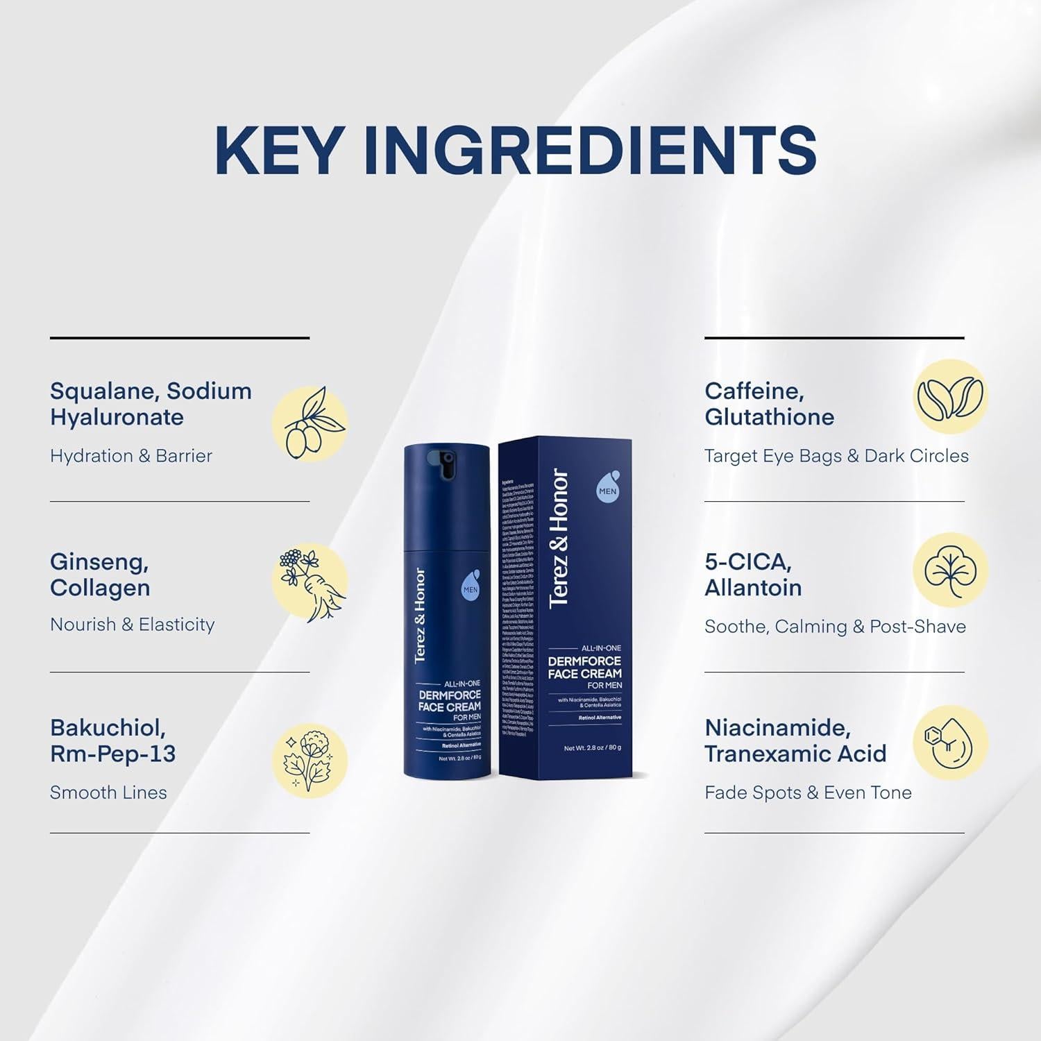 Crema Facial Hidratante Terez & Honor 6-en-1 para Hombres 159.9g